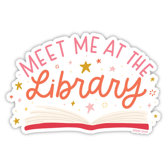 Pippii Post Meet Me at the Library Decal Sticker