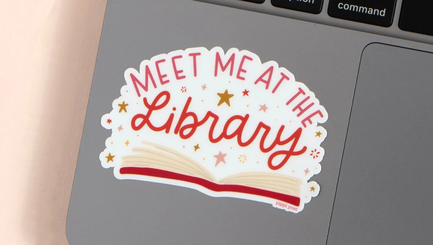 Pippii Post Meet Me at the Library Decal Sticker