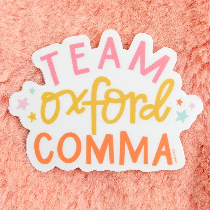 Pippi Post Team Oxford Comma Decal Sticker