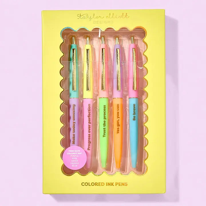Pen Set - Motivational - Affirmations - 5 Piece Set