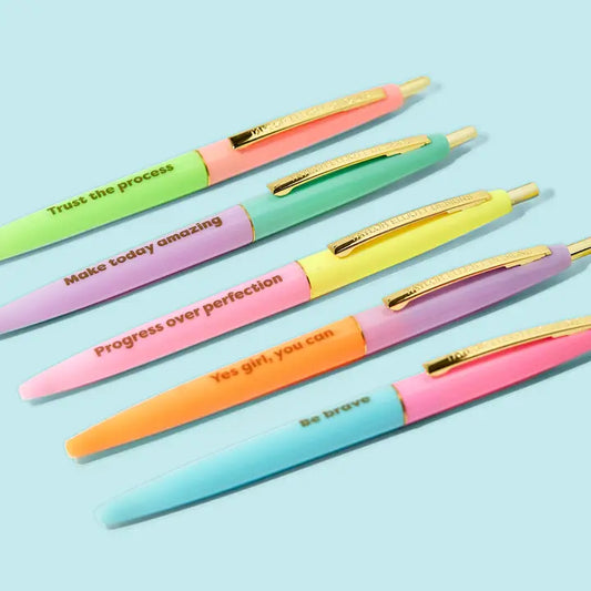 Pen Set - Motivational - Affirmations - 5 Piece Set