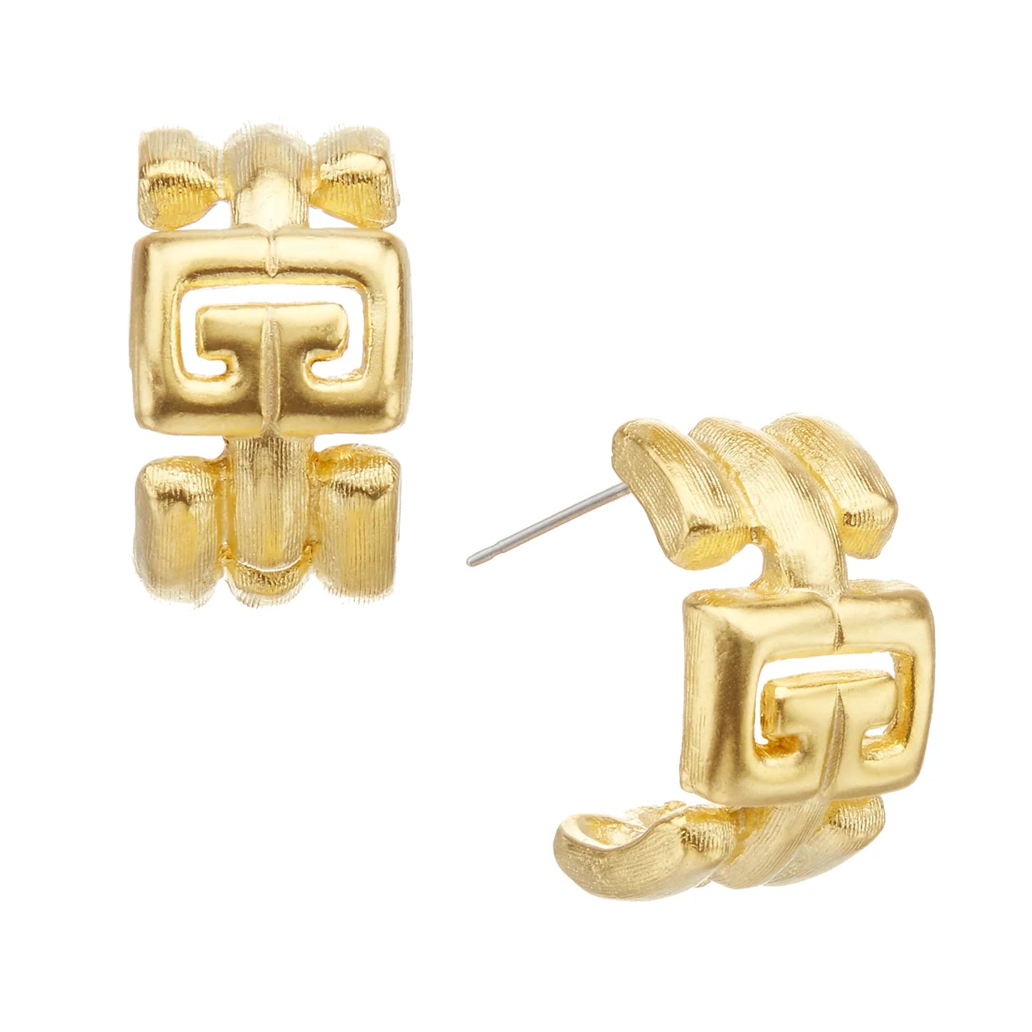 Susan Shaw Greek Key Earrings