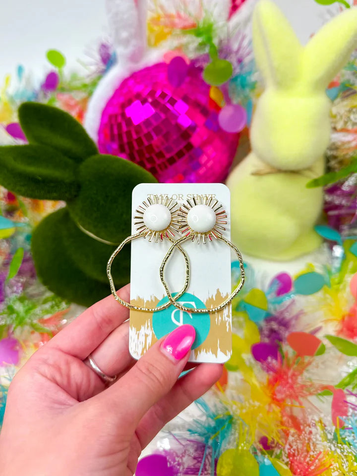 Taylor Shaye Colorful Sunburst Hoops