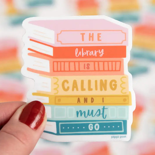 Pippi Post The Library is Calling Decal Sticker