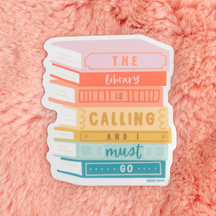 Pippi Post The Library is Calling Decal Sticker