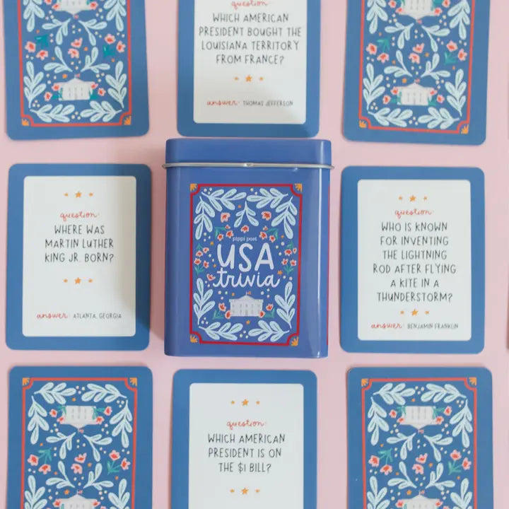 Pippi Post USA Trivia Deck of Cards