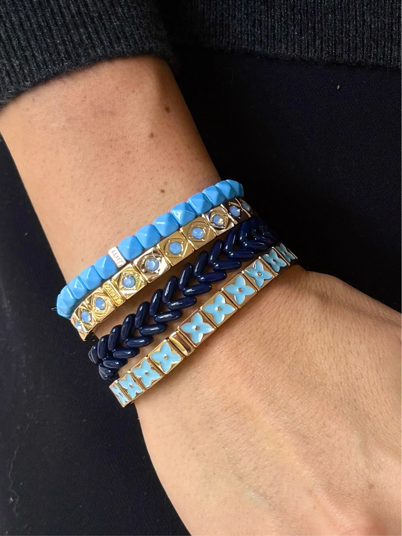 The Navy Waving Wheat Bracelet