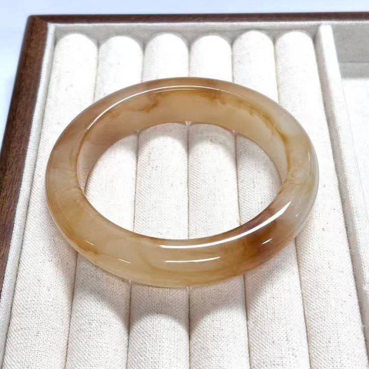 Trendy Geometric Resin Stackable Bangle Bracelet MK2PPPO6W6JBR129