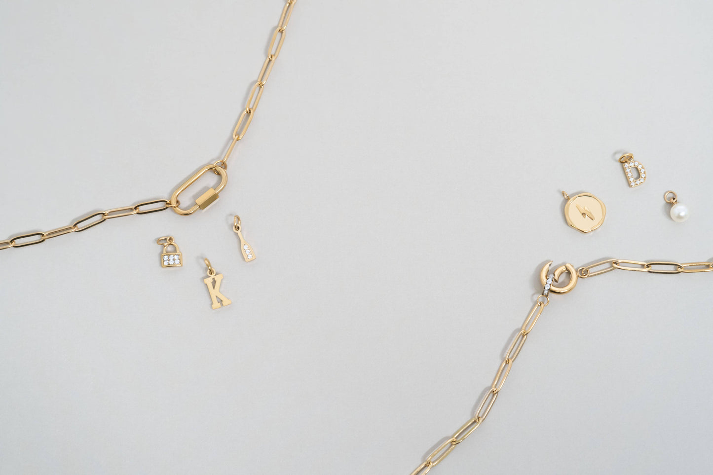 Paperclip Carabiner Charm Necklace