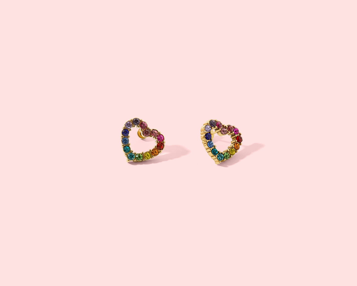 Mae Heart Colorful Stud Earrings