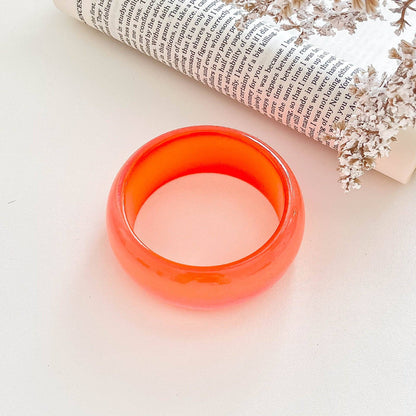 Chunky Iridescent Round Resin Stackable Bangle Bracelet MK2PPPO6W6JBR126