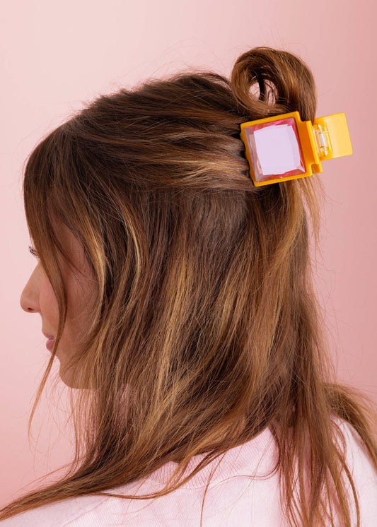 Taylor Elliott Orange/Pink Hair Claw Clip
