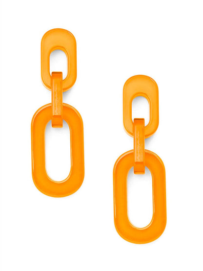 Zenzii Resin Cable Chain Drop Earring