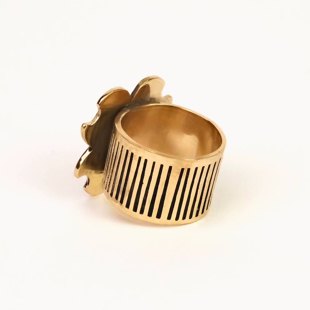 Handker Amy Brass Bandana Slide Ring