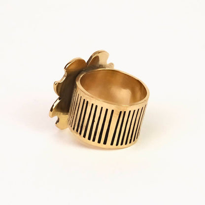 Handker Amy Brass Bandana Slide Ring