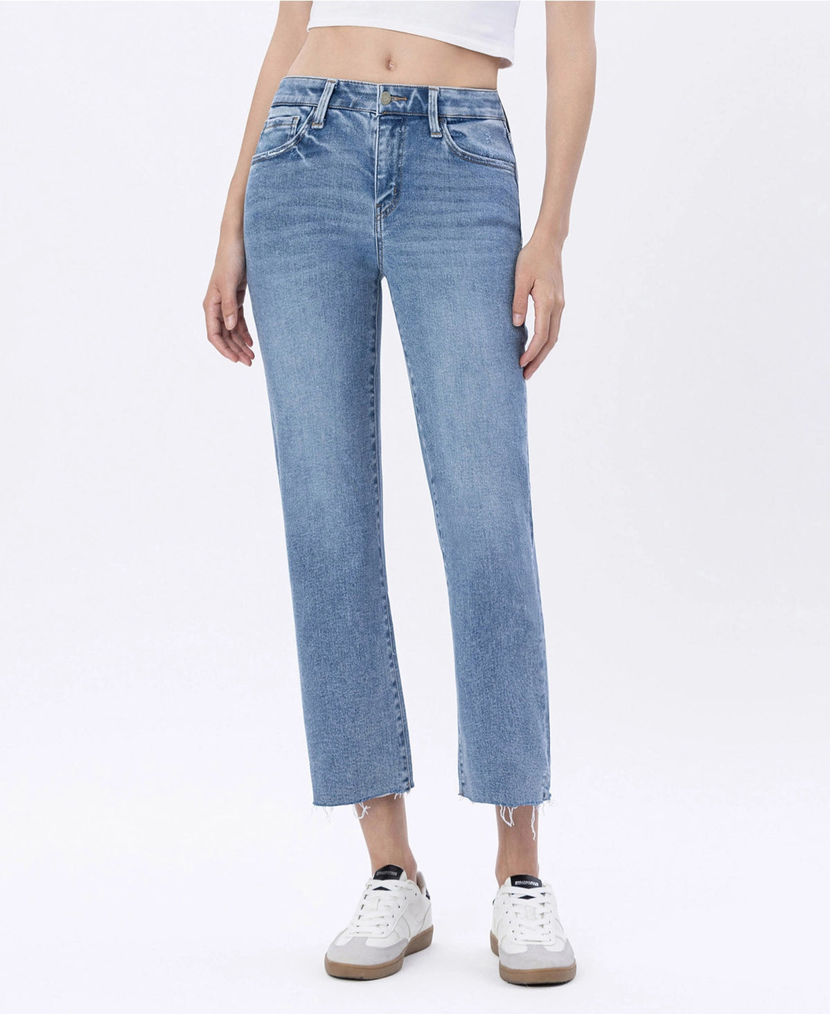 Melissa Mid Rise Stretch Straight Jeans
