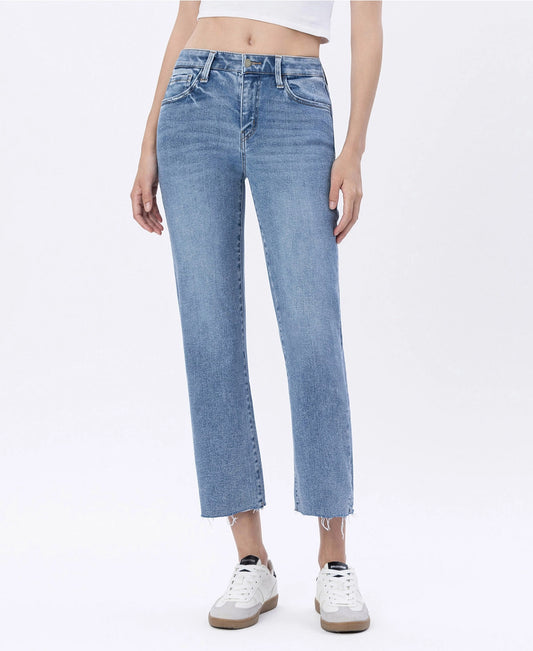Melissa Mid Rise Stretch Straight Jeans