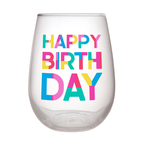 20 FL OZ Stemless Celebration Wine Glasses