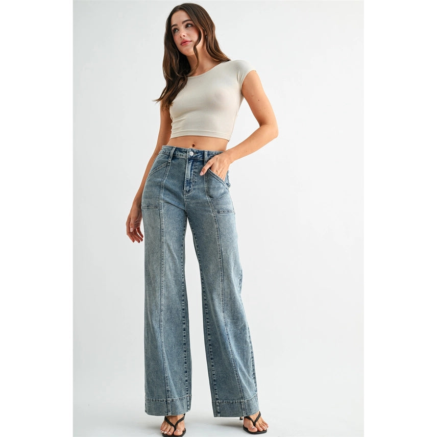 High-Rise Wide Trouser Hem