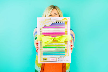 Taylor Elliott Pencil Set - Motivational - Asst Colors - 22 Pcs