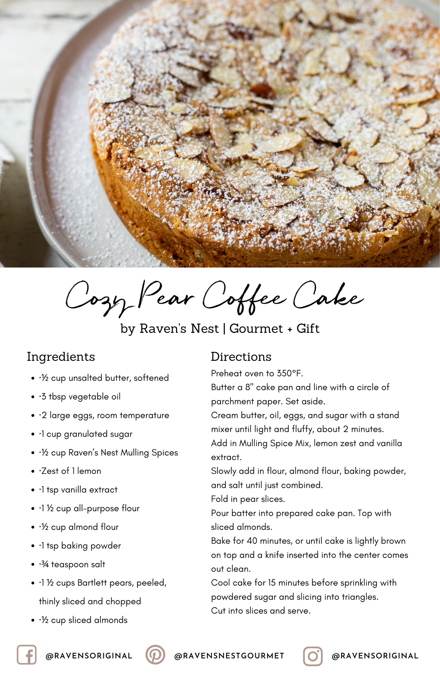 Recipe Cards for Mulling Spices - Fall