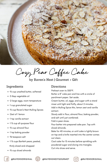 Recipe Cards for Mulling Spices - Fall