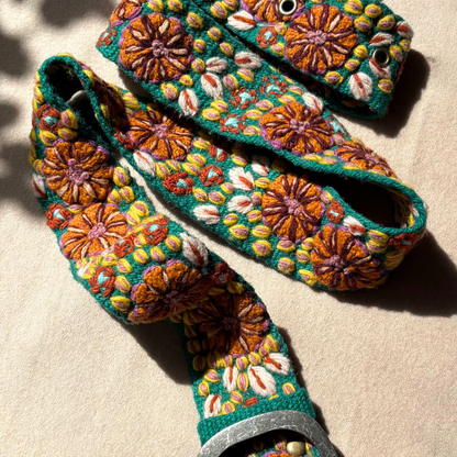 Autumn Sonata Embroidered Wool Belt