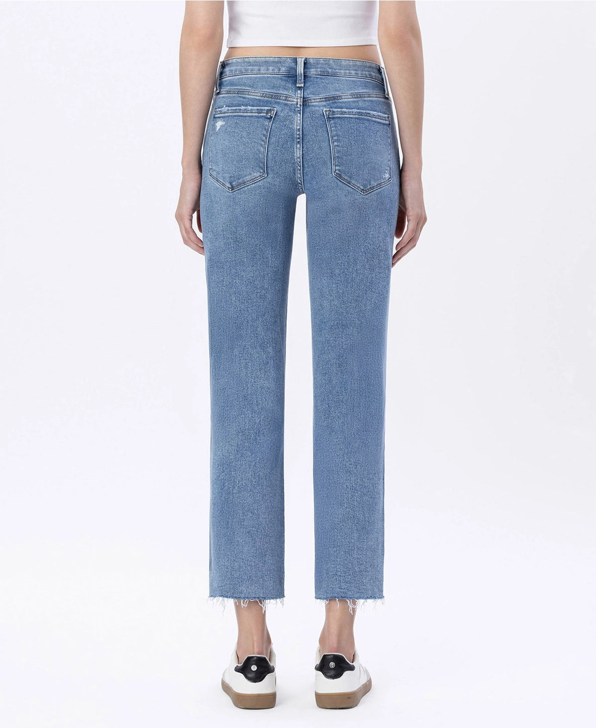 Melissa Mid Rise Stretch Straight Jeans