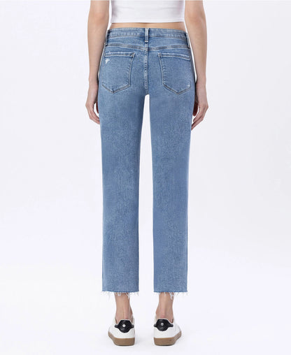 Melissa Mid Rise Stretch Straight Jeans