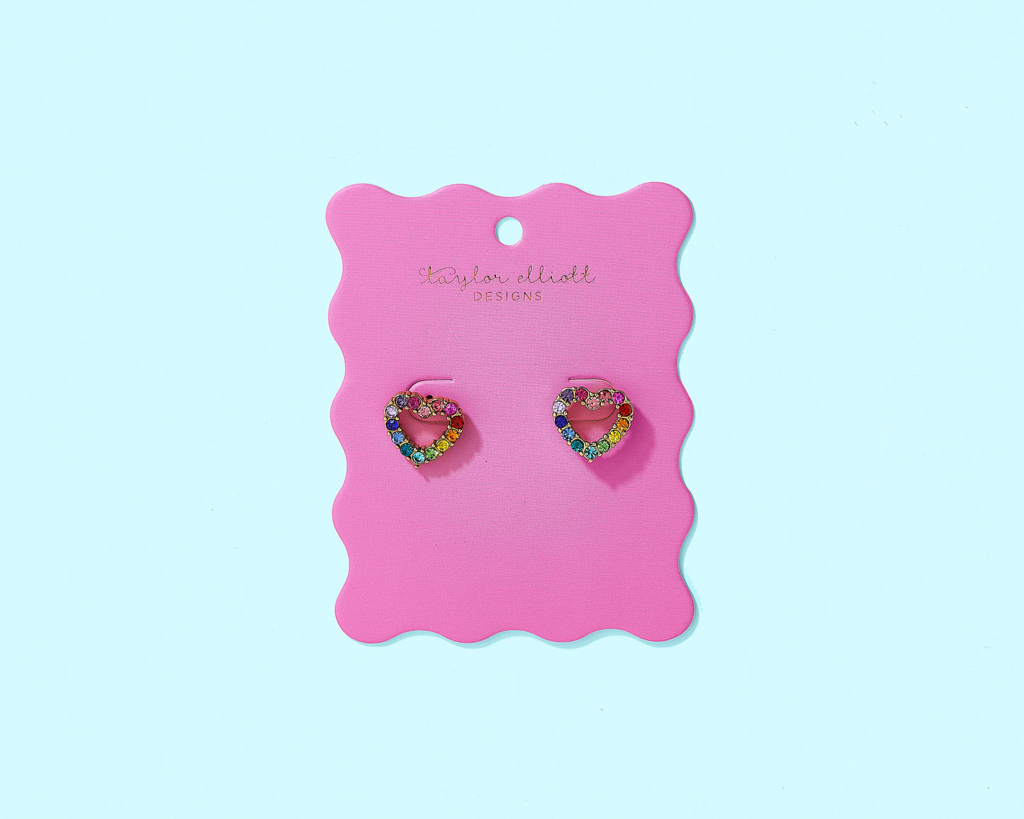 Mae Heart Colorful Stud Earrings
