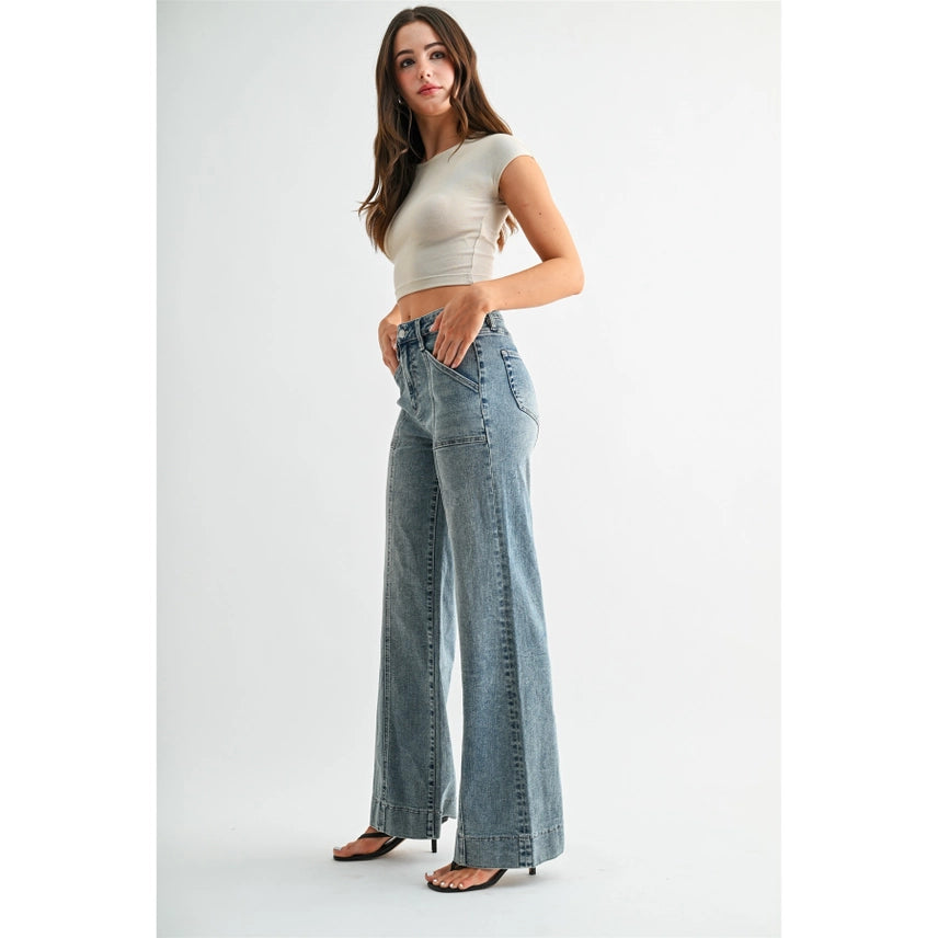 High-Rise Wide Trouser Hem