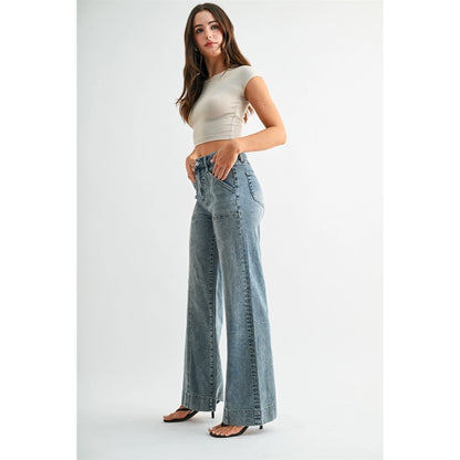 High-Rise Wide Trouser Hem