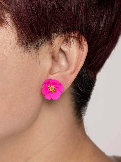 Zenzii Double Flower Drop Earring