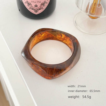 Chunky Resin Geometric Stackable Wide Bracelet MK2PPPO6W6JBR140