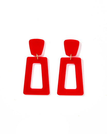 Kennedy - Solid Red - Earrings