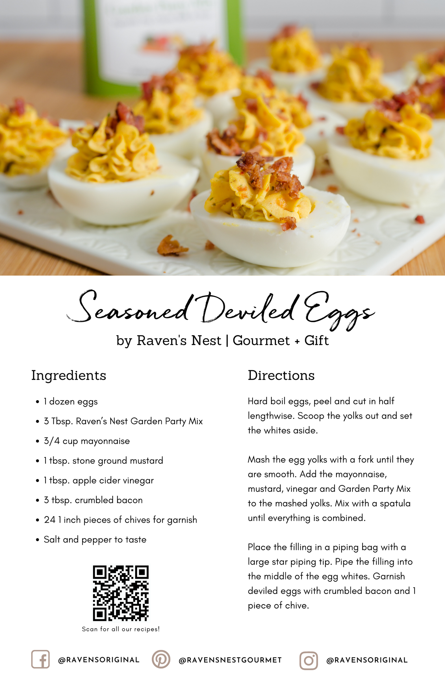 Recipe Cards for Garden Party Mix