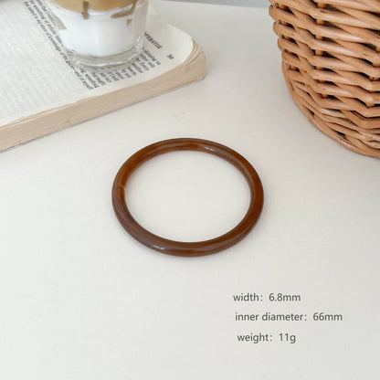Retro Resin Stackable Geometric Bangle Bracelet MK2PPPO6W6JBR128