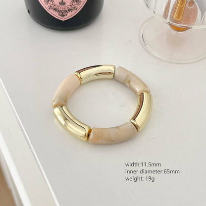 Chunky Resin Geometric Stackable Wide Bracelet MK2PPPO6W6JBR140