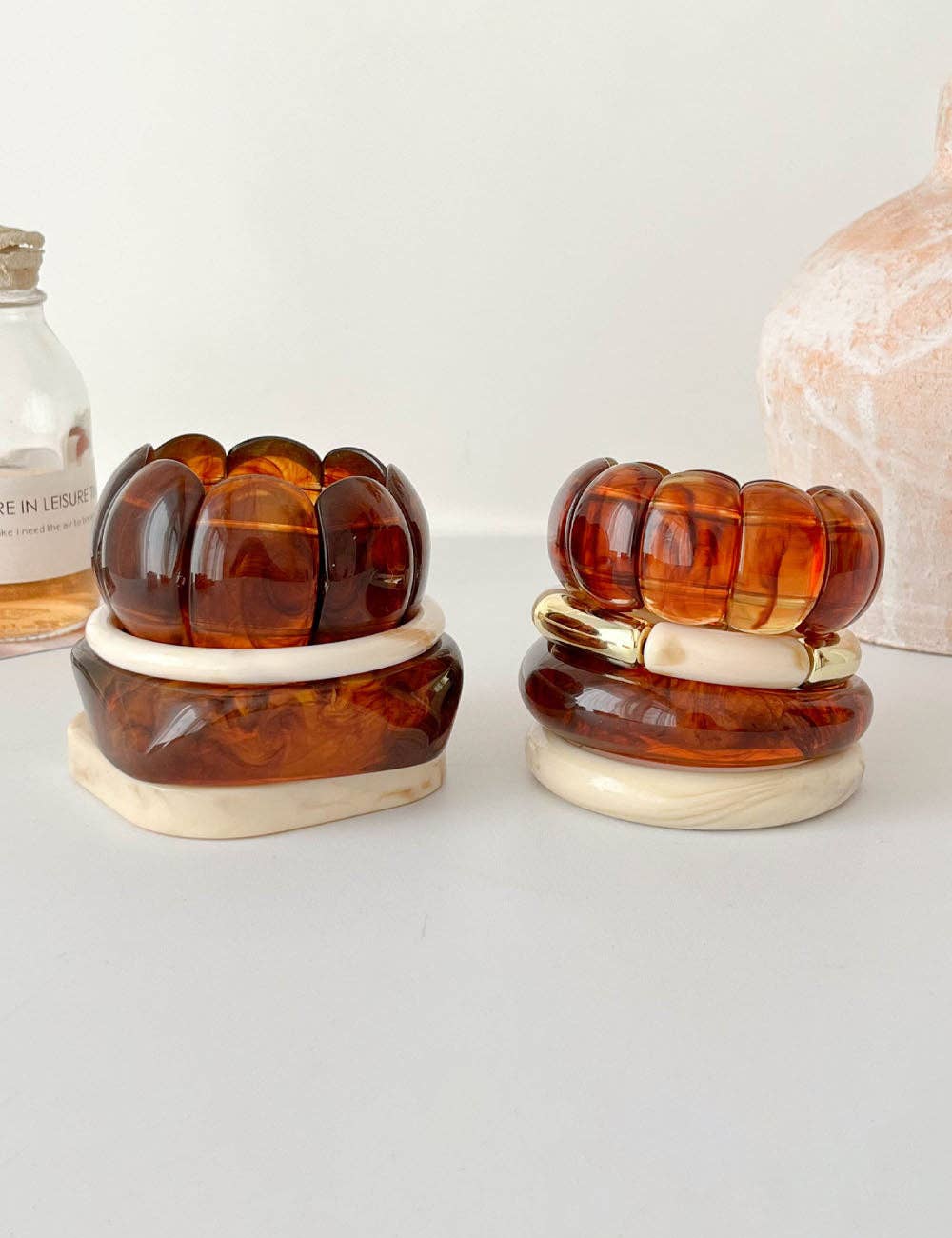 Chunky Resin Geometric Stackable Wide Bracelet MK2PPPO6W6JBR140