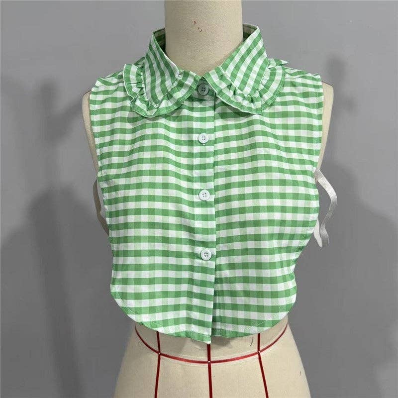 Detachable Shirt Collar With Colorful Lace