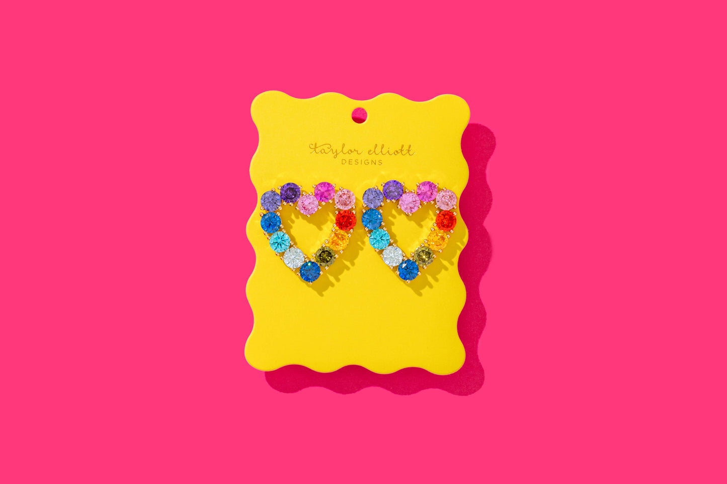 Katie Colorful Heart Earrings