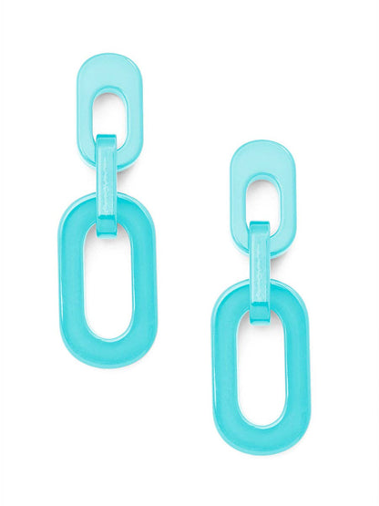 Zenzii Resin Cable Chain Drop Earring