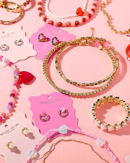 Mae Heart Colorful Stud Earrings