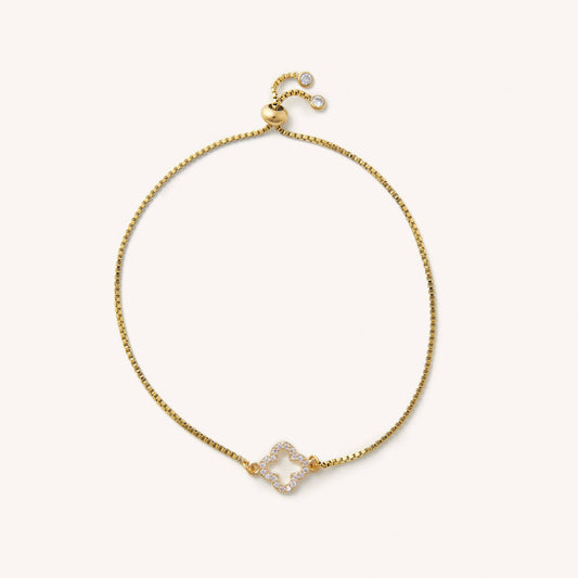 Nikki Smith Crystal Flora Slider Bracelet