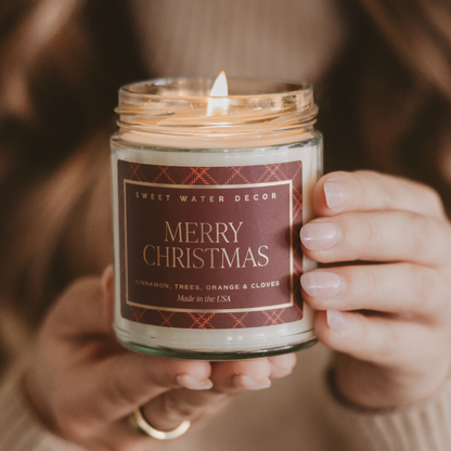 Merry Christmas 9 oz Soy Candle - Christmas Decor