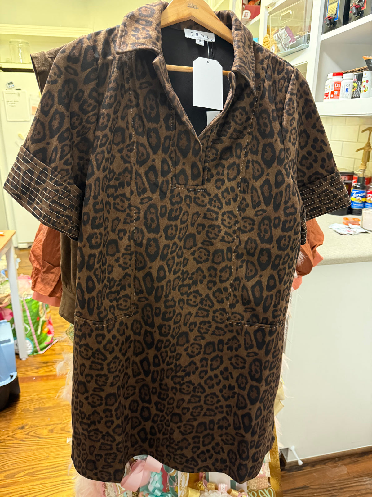 Wild About You Leopard Shirt Dress