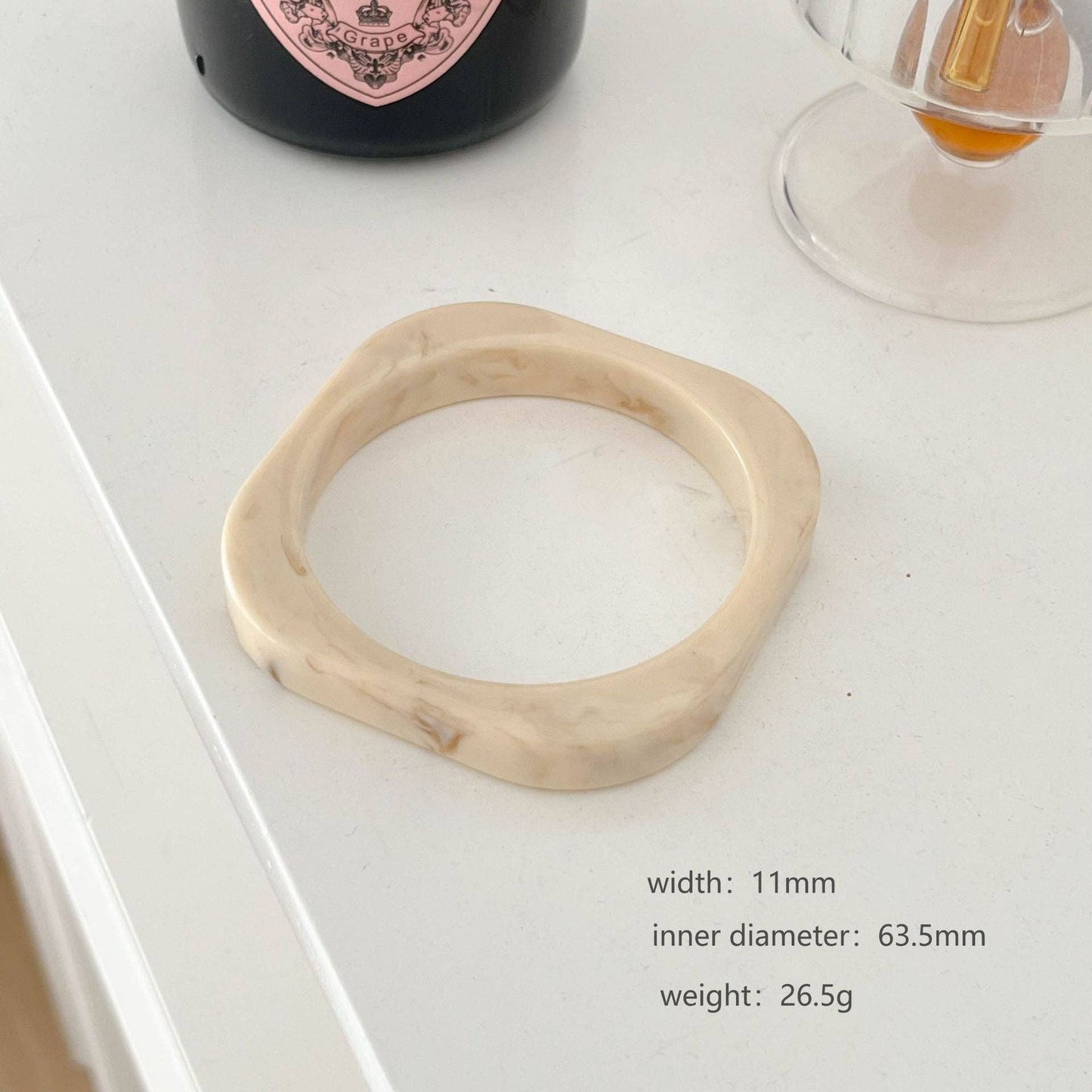 Chunky Resin Geometric Stackable Wide Bracelet MK2PPPO6W6JBR140