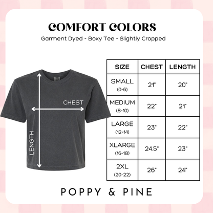Poppy and Pine Just a Girl Who Loves America Crop Tee