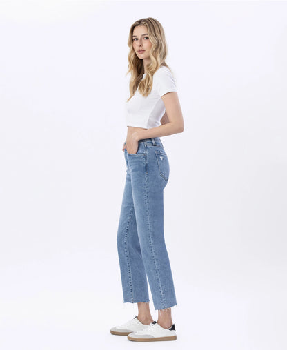 Melissa Mid Rise Stretch Straight Jeans