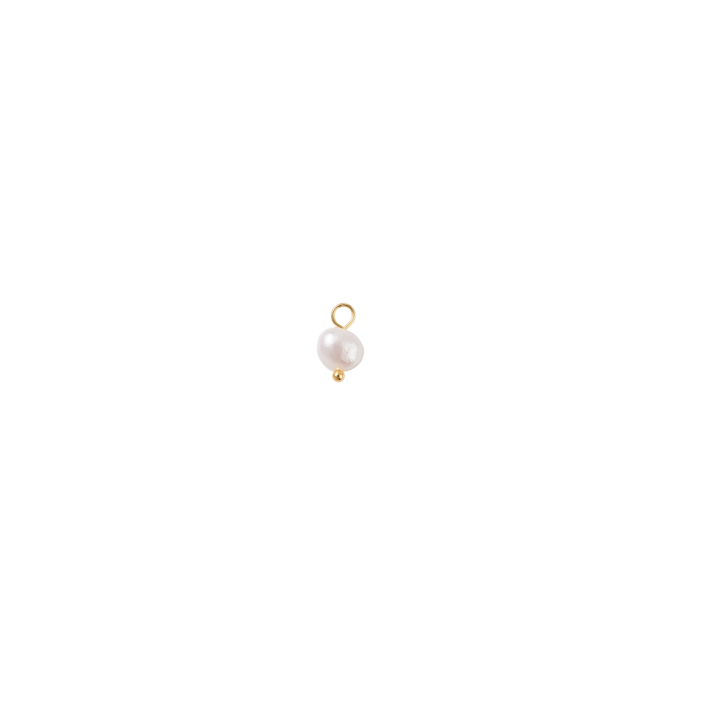 Gold Sunlit Freshwater Pearl Charm